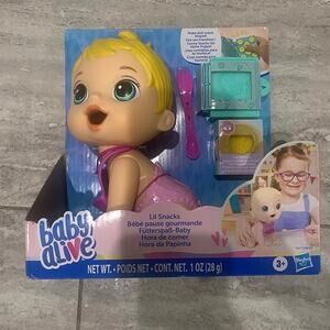 Baby Alive Lil’ Snacks Doll Brand New